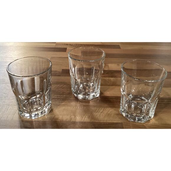 Set of 3 Libbey Gibraltar Heavy Glass Tumblers 4” - Picture 5 of 9